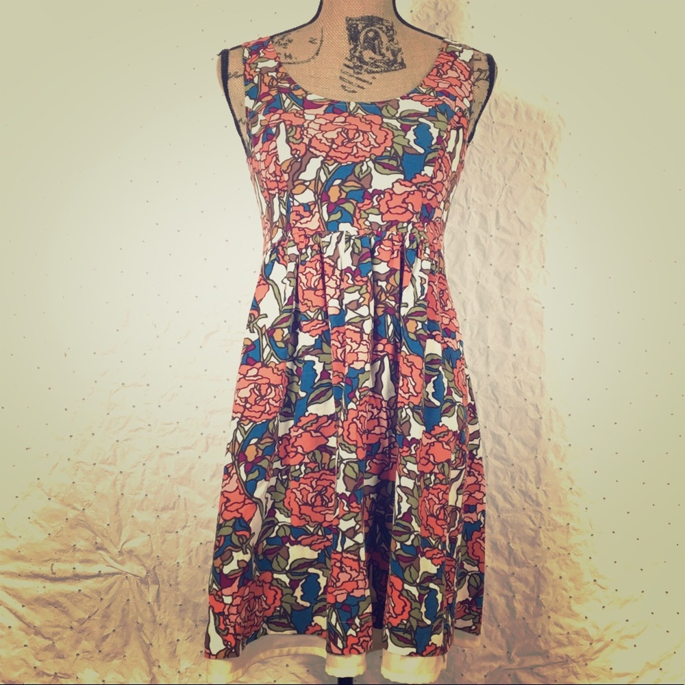 Fossil Floral Sun Dress Size Small